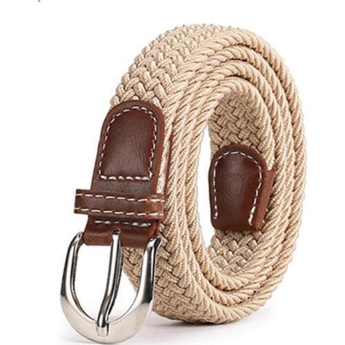 Elastic knitting women stretch belt canvas decoration belt female pin buckles canvas strap women wide 2.5cm 5 color n1