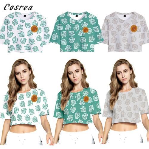 Game Animal New horizons Cosplay Shirts T-Shirt Crossing summer girls 3D Print Tom Nook Shirt Sexy Short Sleeve Tees for Womens