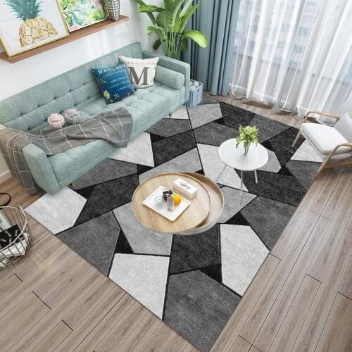 Geometric Large Area Rugs Large Carpet Rugs Parlor Big Carpets for Living Room Bedroom Modern 3D Non-slip Kids Play Floor Mat