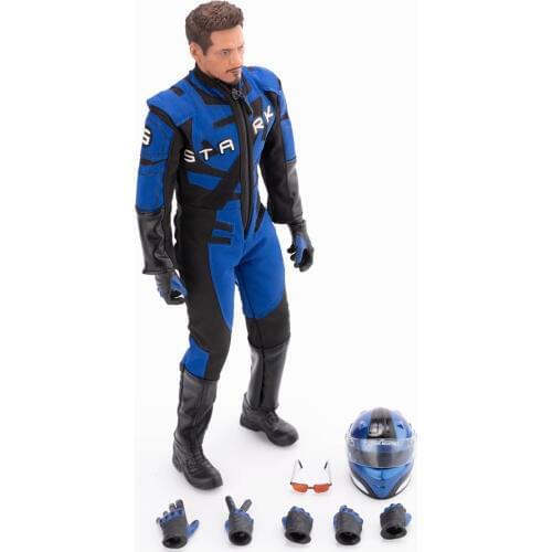 HC Toys Marvel Avengers Tony Stark Ironman with Racing Car Frabic Cloth 32cm articulated Joints Moveable Action Figure Toys