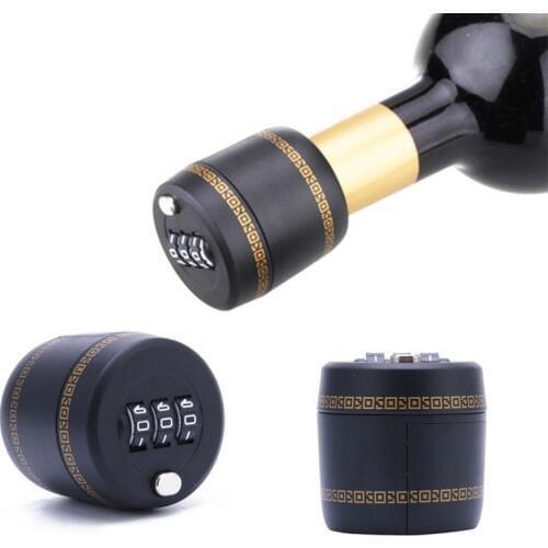 Bottle Password Code Digital Lock Combination Lock For Wine Whiskey Bottle Cap Stopper For Home