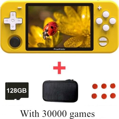 POWKIDDY RGB10 handheld game console RK3326 3.5 inch IPS 3D Rocker retro game Player 64 bit N64/MAME/PS/CP3 Gaming Consoles Gift