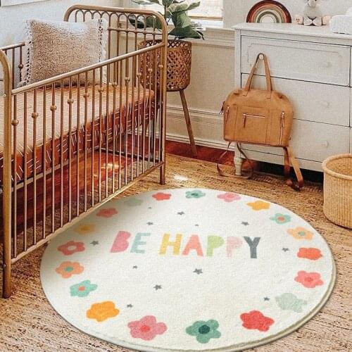 Round Carpet Rug Door Mat Soft Plush Carpets for Living Room Area Rug Carpet Bedroom Anti-Slip Floor Rug Mat Tapete Home