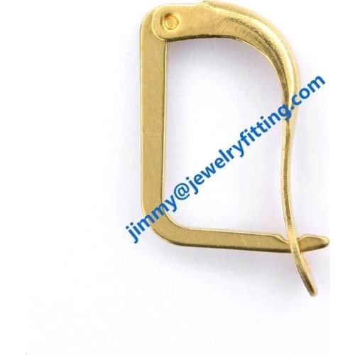 Brass lever back earring clip Screw back earrings clip earring fitting fashion jewelry findings
