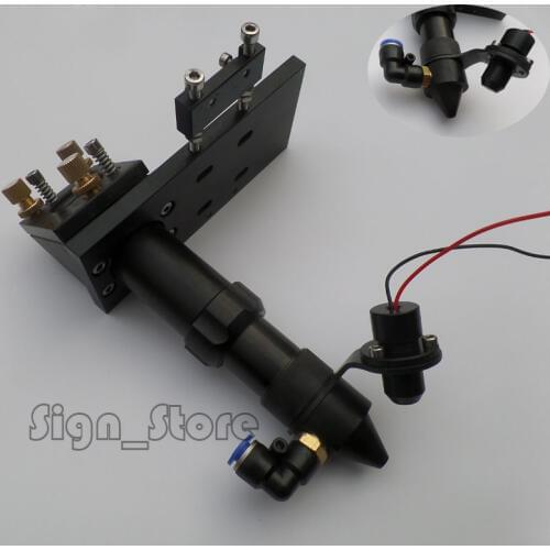 DIY CO2 Laser Head RED Dot Pointer Module Positioning Integrative Mount 50.8/100mm Focal Focus Lens 25mm Mirror Holder 20mm