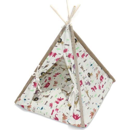 Summer breathable wood bracket tent kennel cat litter with mat pet nest pet supplies