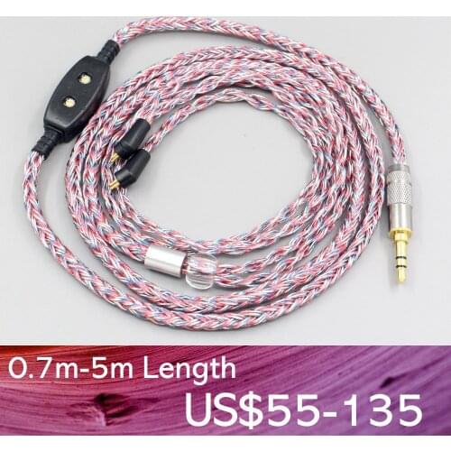 LN007567 16 Core Silver OCC OFC Mixed Braided Cable For Etymotic ER4B ER4PT ER4S ER6I ER4 2pin Earphone 0-100ohm Adjustable