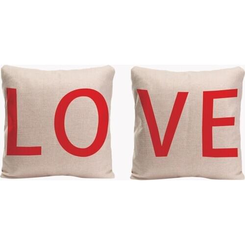 LO And VE Couple Pillowcases Valentines Day Anniversary Gifts & Wedding Decoration For Couples & Lover
