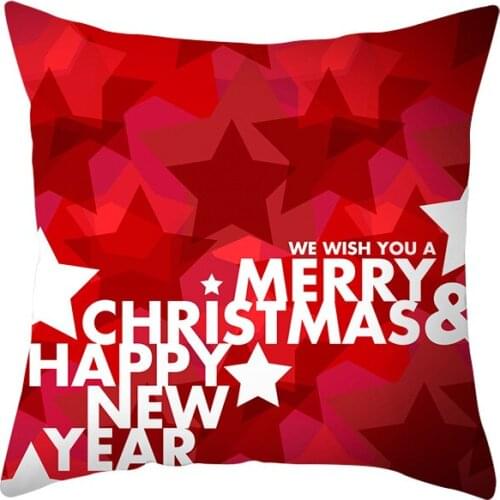 New Red Merry Christmas Santa Claus Elk Snowflake Series Pillowcase Home Decoration New Year 2021 Christmas Gift 2PCS