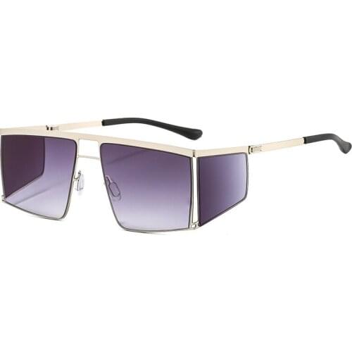 Oversized Square Sunglasses Men Women Goggle Fashion Shades Alloy Frame Sun Glasses Ladies Gafas UV400 Eyeglasses