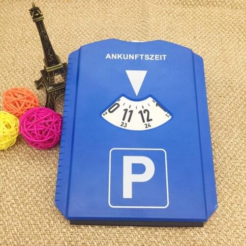 Plastic Car Parking Disc Timer Clock Arrival Time Display with Snow Scraper
