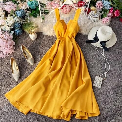 Spring Summer Long Dress Women Clothes Elegant Sexy Club Evening Party Dresses V Neck Sleeveless Off The Shoulder Vintage Dress