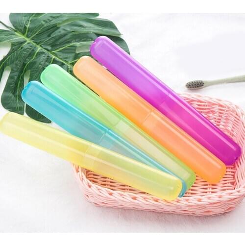 Portable Travel Dustproof Hygiene Toothbrush Holder Case Plastic Storage Box Hiking Camping Toothbrushbox Tube Cover