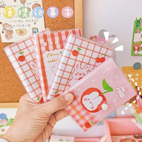 Portable pocket type cartoon plastic sleeve notebook hand account book Creative cute word book mini notepad