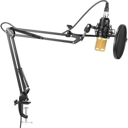 Neewer NW-8000 Professional Studio Condenser Microphone Adjustable Suspension Scissor Arm Stand+Shock Mount+Pop Filter Recording