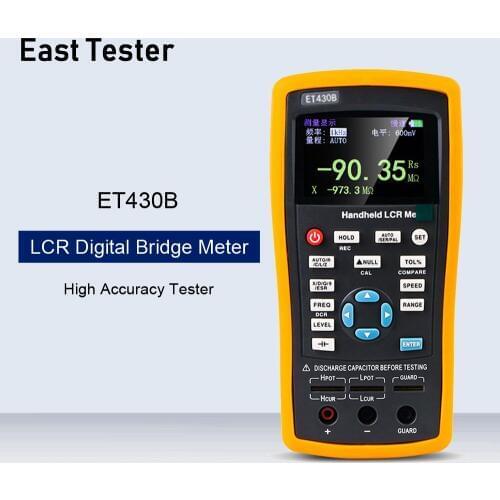 ET430B Handheld Bridge Meter Digital Meter Tester 10KHz Testing Frequency Capacitance Inductance Resistance Meter 1KHz