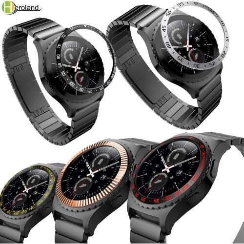 Hero iand gear s2 smartwatch Cover For Samsung gear S2 Classic 732 Bezel Ring smart ring Adhesive case Anti Scratch Metal circle