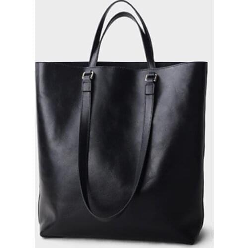 Bag ladies bag 2019 new leather hand bill of lading shoulder bag head layer cow leather fashion large capacity commuter bag tote