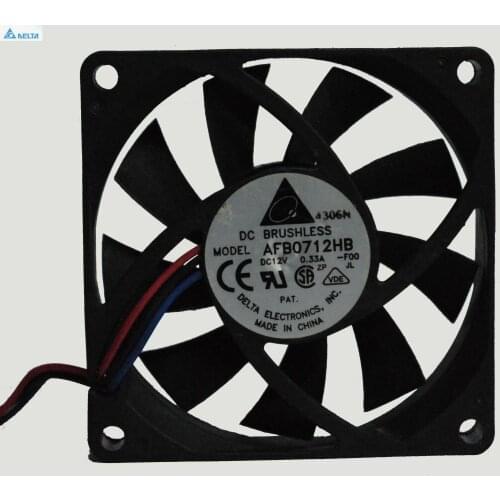 For delta AFB0712HB thin fan 7CM 70MM 70*70*15MM 7015 12V 0.33A dual ball cooling cooler