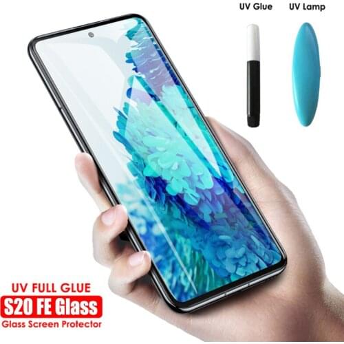 UV Liquid Full Glue Tempered Glass For Samsung Galaxy S20 FE 5G UV Screen Protector For Samsung Galaxy S20 Plus S20 Ultra Film
