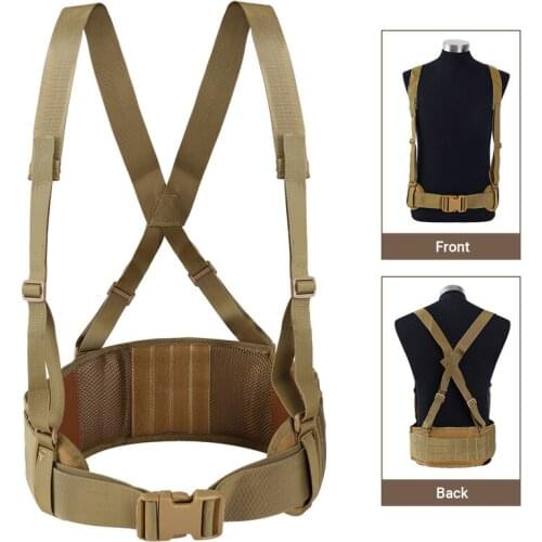 Unisex 900D Nylon Tactical Molle Belt Vests Combat Girdle Army Special Military Waist Belt Convenient Adjustable Soft Padded