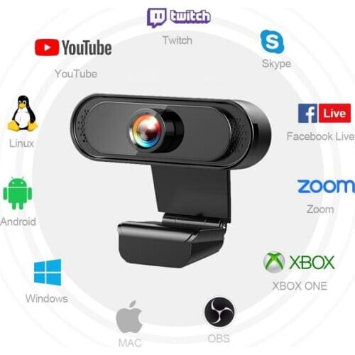 USB Genuine 1080P Webcam Camera Digital Web Cam with Mic For Laptop Desktop UK