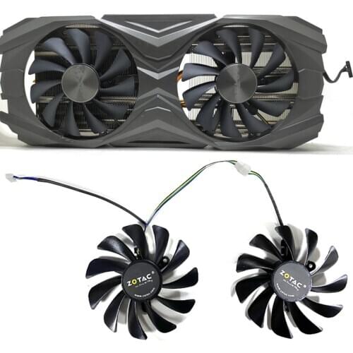 2PCS 95mm GAA8S2U 42MM 4Pin Cooler Fan For ZOTAC GTX 1070 1080 Ti GTX 1070Ti 1080Ti AMP Edition Graphics Card Cooling Fan