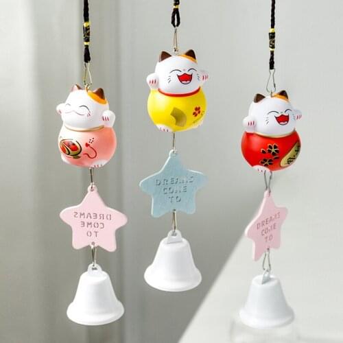Japanese-style wind chimes hanging ornaments door hanging girls bedroom open the door to remind the bell cute animal pendant