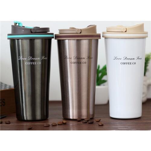 High Quality 500ML Stainless Steel Thermos Cups Vacuum Flasks Thermo Bottle Thermol Bottle Thermocup Travel Coffee Mugs