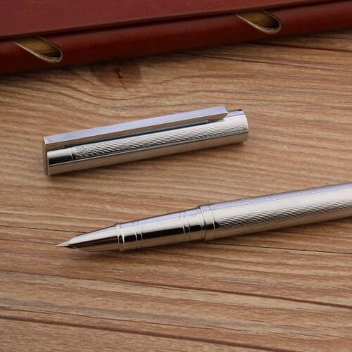 High Quality JINHAO 126 classic Fountain Pen stainless steel Carved Drawing Stationery Office School Supplies
