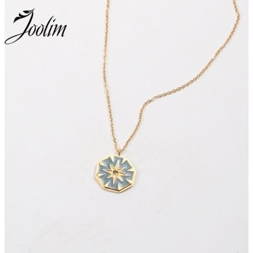Joolim Jewelry Wholesale 2021New Golden Six Star Necklace Waterproof Gold Jewelry