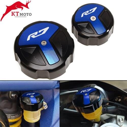 CNC Rear & Front Brake Fluid Reservoir Cap Cylinder cover For YAMAHA YZFR7 YZF-R7 YZF R7 2021-2022 Motorcycle Accessories