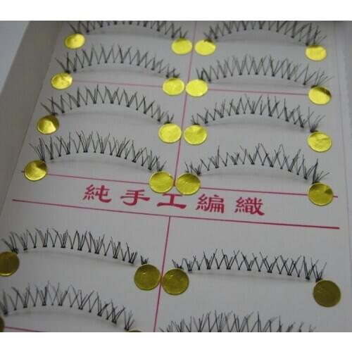 10 Pairs Pro Women Lady Handmade Natural Under Bottom Fake Eye Lahes Lower False Eyelashes Makeup tool