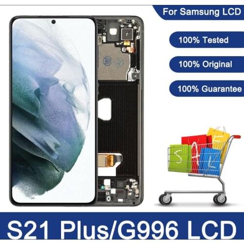 100% Original 6.7'' LCD For Samsung Galaxy S21 Plus G996 G996B G996F G996B/DS Display Touch Screen Digitizer Assembly with Frame