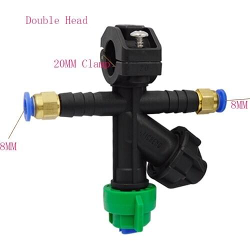 15Pieces)Pesticide Sprayer 20MM 25mm Clamp with 8MM Connection Quick Release Nozzle Agriculture Drone Flat Fan Spray Nozzle