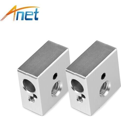 5PCS/lot Aluminum Heater Block M6 3D Printer Parts Specialized for MK7 MK8 Makerbot 3D Printer Extruder For Anet 3D Printer