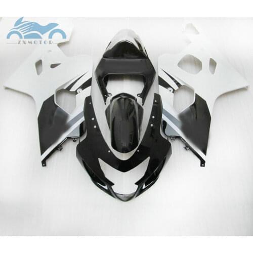 Free Custom Fairings set for SUZUKI 2004 2005 GSXR 600 R750 motor ABS fairing kit 04 05 GSXR750 GSX R600 K4 white black bodywork