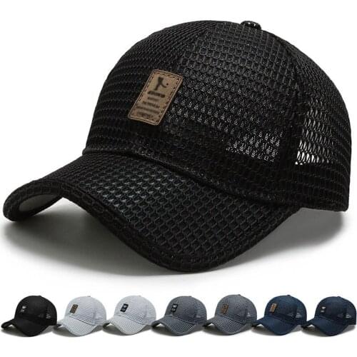 Unisex Breathable Mesh Baseball Cap Summer Fishing Visors Tennis Golf Caps Women Men UV Protection Fashion Panama Sport Hat
