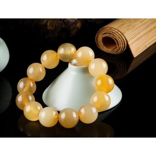 Natural outer Mongolia plateau goat horn, Buddha beads bracelet, natural ornaments