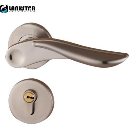 304 Stainless Steel Door Handle Lock Anti-theft Door-Lock Mute Copper Cylinder Wood-Door Stainless Steel Handle Split Locks