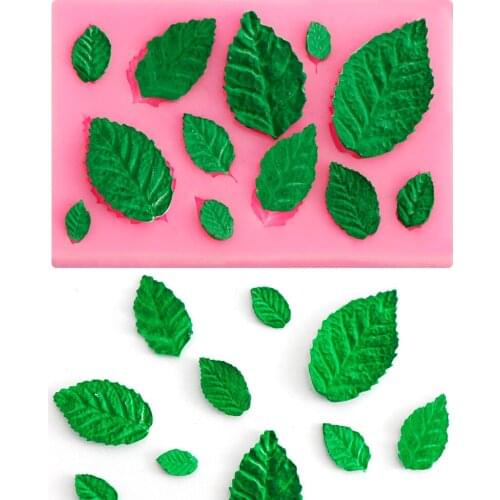 Leaf Shape Silicone Cake Mold Chocolate Bread Pastry Ice Tray Mold Childrens Fudge Cake Decoration Baking Tools