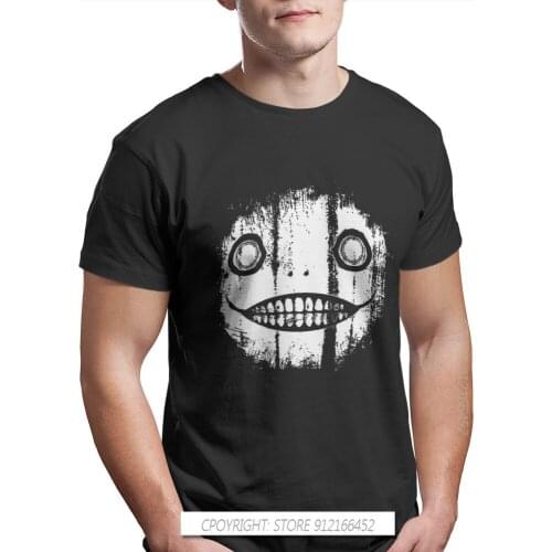NieR Automata Game Nier T Shirt Men Clothing Homme Large Streetwear Tshirt Graphic Gothic Style Black Tops Tees