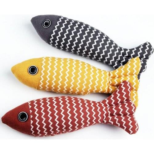Pet Molar Toy Fish Shape Design Bite Resistant PP Cotton Cleaning Teeth Chew Bite Toy for Dog