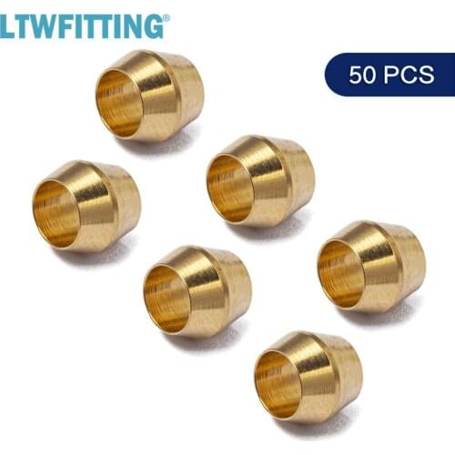 LTWFITTING 3/16" Brass Compression Sleeves Ferrules ,BRASS COMPRESSION FITTING