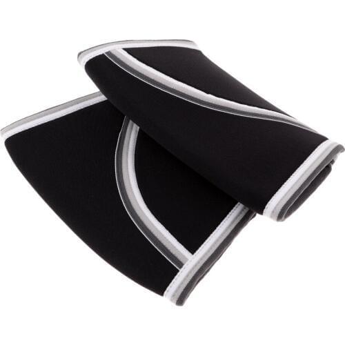 1 Pair 5mm Neoprene Elbow Support Elbow Sleeves Protector for Weightlifting Basketball Fitness Workouts