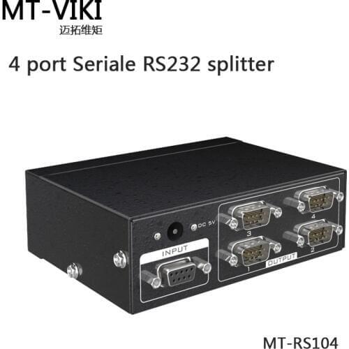 MT-viki RS232 splitter Bidirectional Transmission DB9 4 Port Serial Splitter 1 in 4 out RS232 splitter MT-RS104