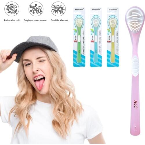 Soft Tongue Brush Cleaning The Surface Of Tongue Oral Cleaning Brushes Tongue Scraper Cleaner Portable Oral Care