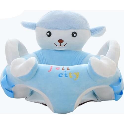 Learn to Sit Seat Stuffed Baby Sofa Washable Baby Sofa Skin Soft Seat Case Baby Plush Toys For 0-10 M