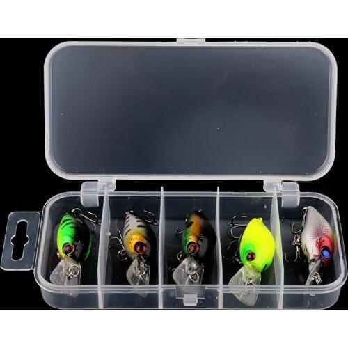 Hengjia 5pcs/lot Fishing Lures Kit Plastic Crank Bait 4.2g/5cm Wobblers Crankbait Tackle Bass Bait For Fishing Wobber Sets