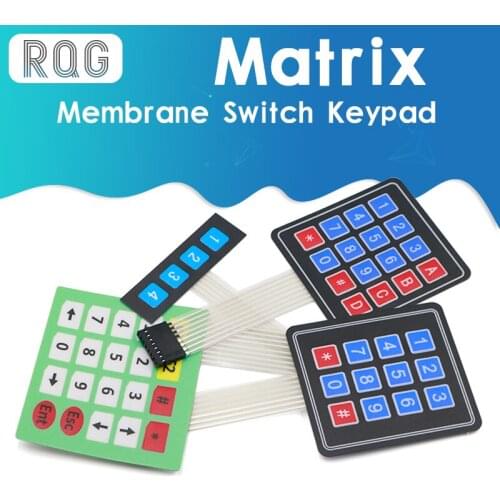New 4 12 16 20 Key 4*4 Membrane Switch Keypad 1x4 3x4 4x4 4*5 Matrix Array Matrix keyboard for arduino smart car